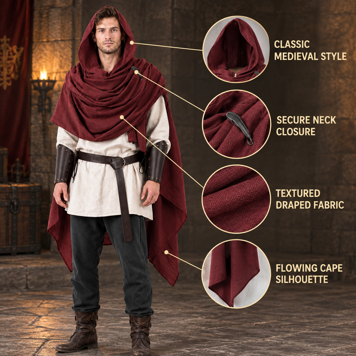 Cape cloak — outerwear in a cape format that is worn over other clothing