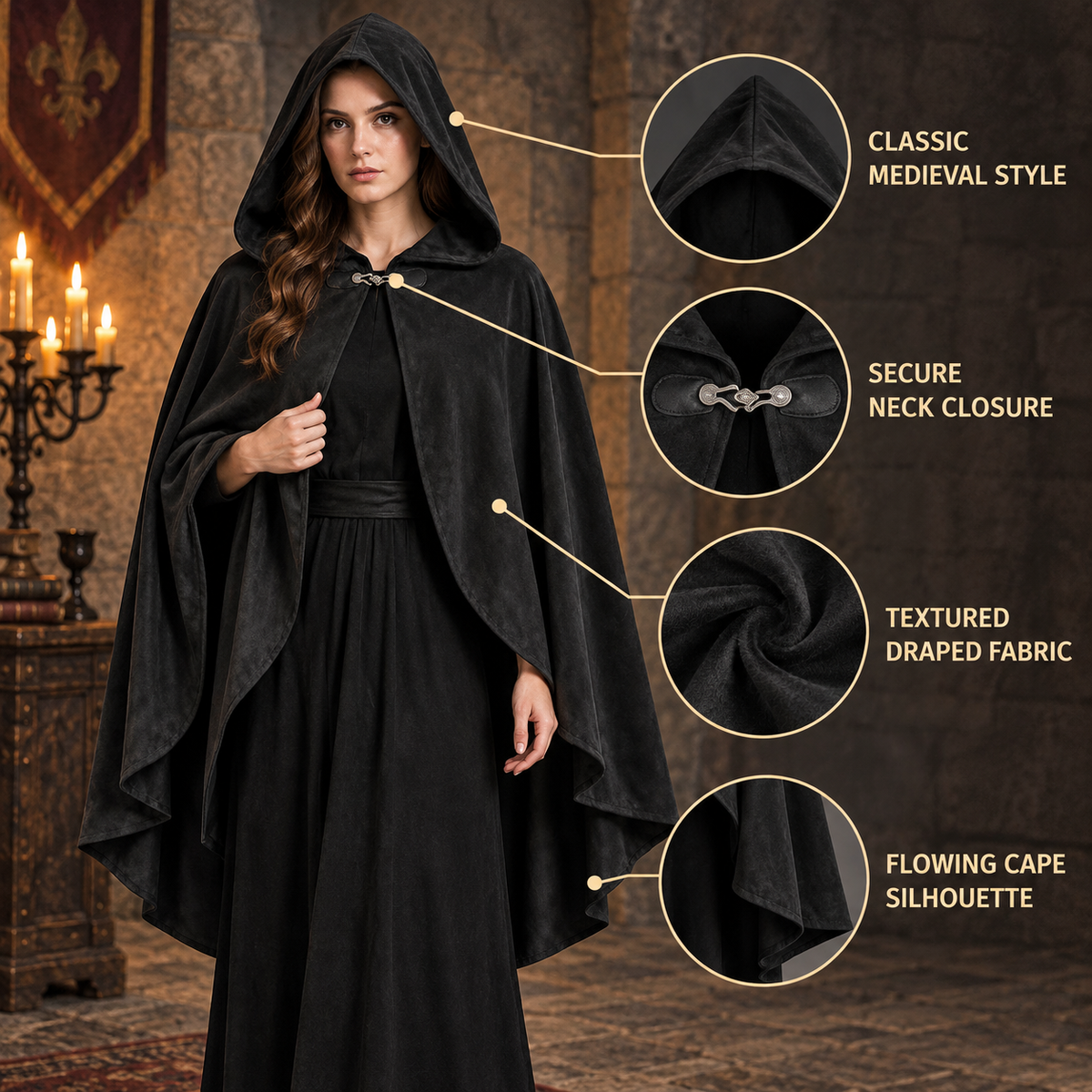 Basic-cut adult cover-up: rests loosely on the shoulders, covers the shoulders