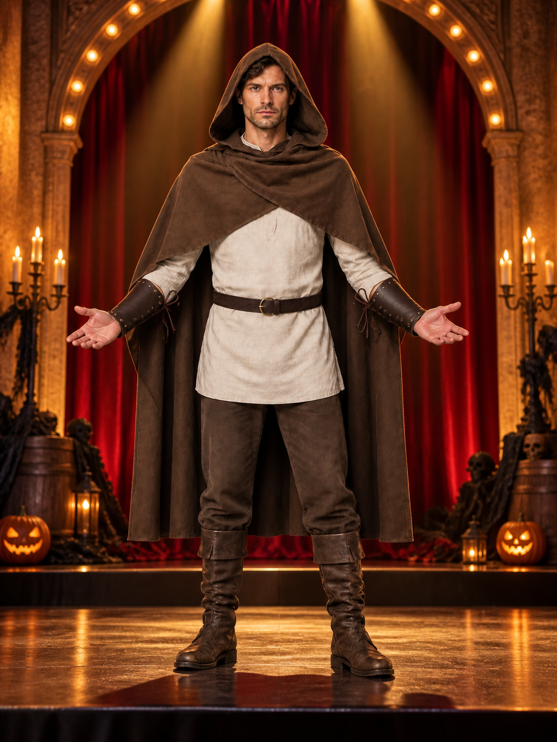 Loose-Fit Cloak Cape — an outer layer worn over clothing, suitable for everyday