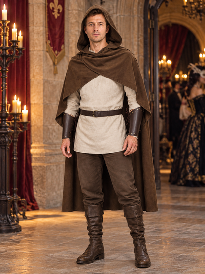 Loose-Fit Cloak Cape — an outer layer worn over clothing, suitable for everyday