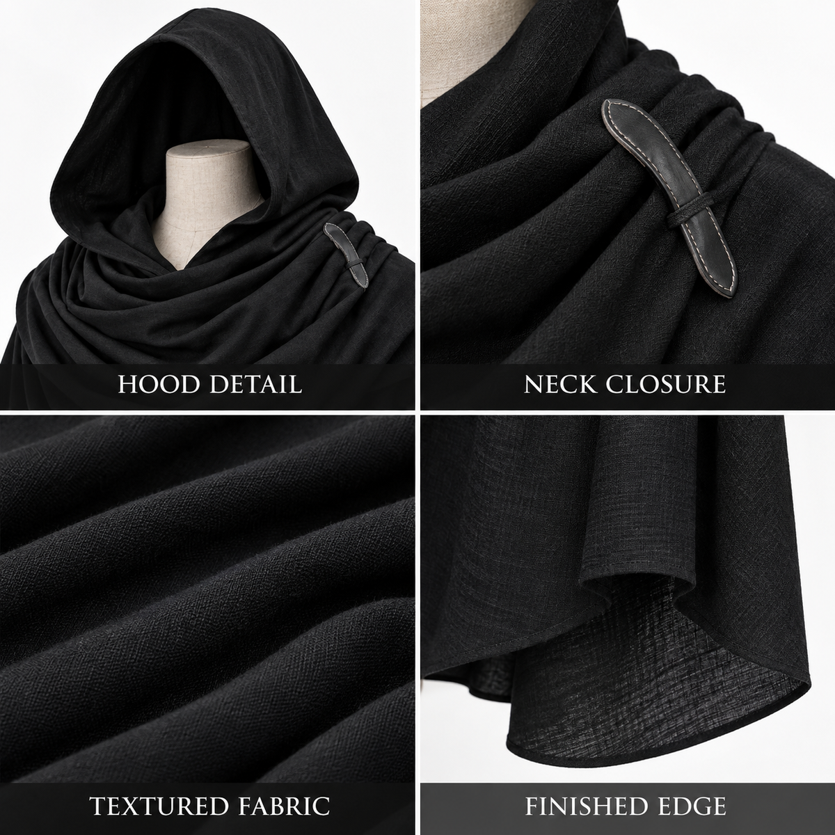 Adult cape: a loose sleeveless top layer that is draped over the shoulders over