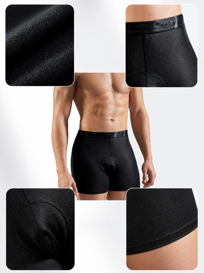 Black High-Waist Fitted Short Cycling Shorts with Wide Waistband and Front Panel main product view