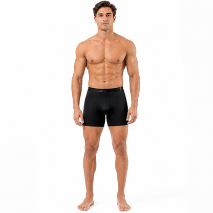 Black High-Waist Fitted Short Cycling Shorts with Wide Waistband and Front Panel product detail