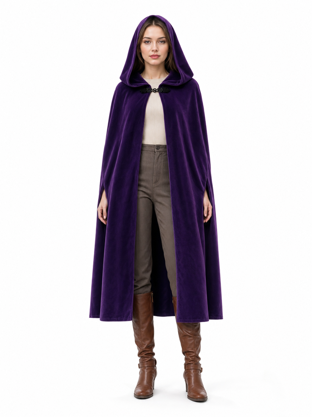 Purple Costume Cloak with Hood