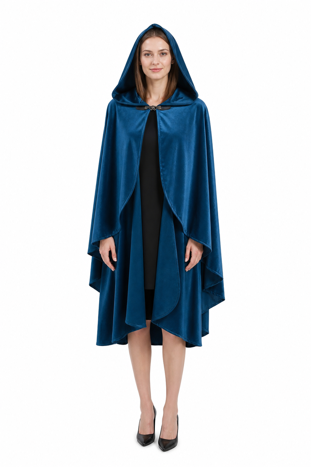 Blue Carnival Hooded Cape for Stage