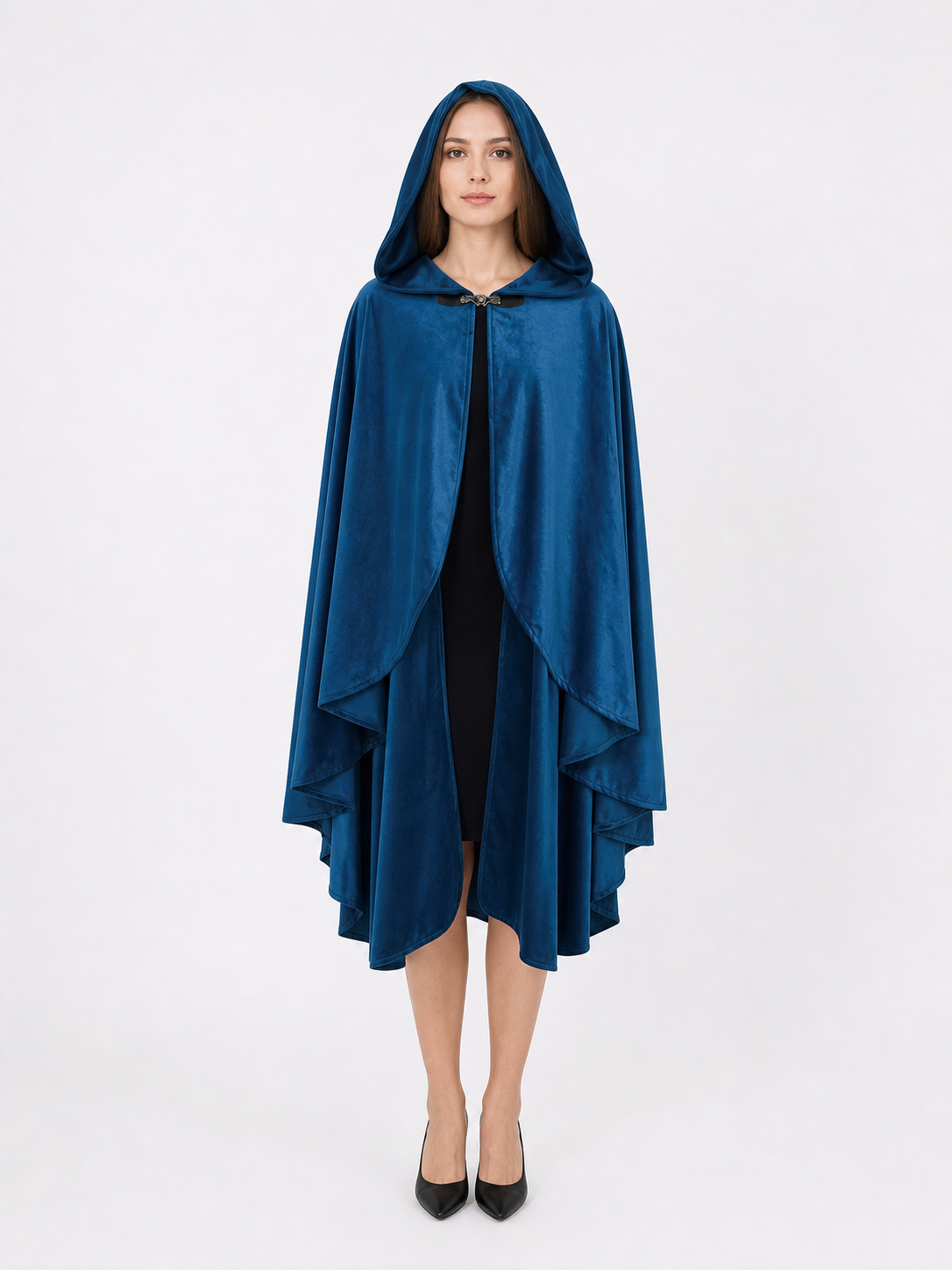 Blue Carnival Hooded Cape for Stage