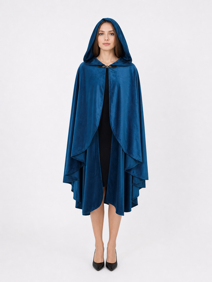 Blue Carnival Hooded Cape for Stage