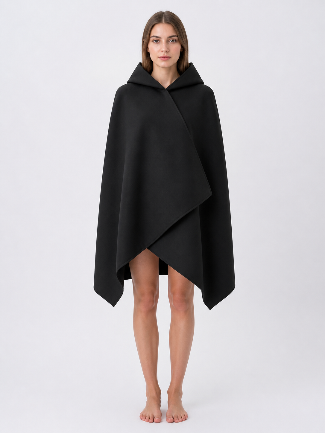 Black Triangular Hooded Cloak for Cosplay