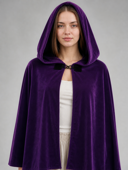 Purple Costume Cloak with Hood