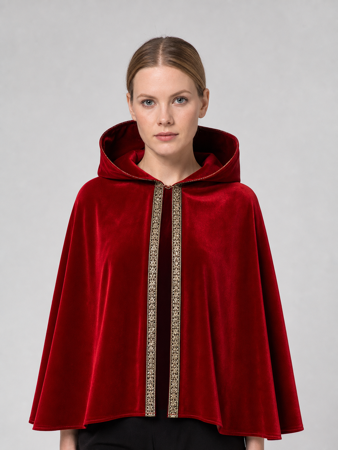 Red Hooded Carnival Cloak for Cosplay