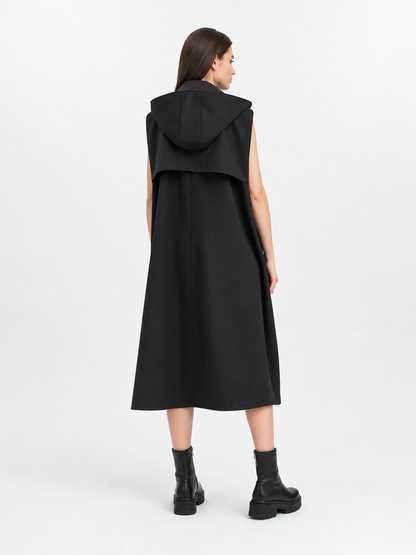 Black Triangular Hooded Cloak for Cosplay