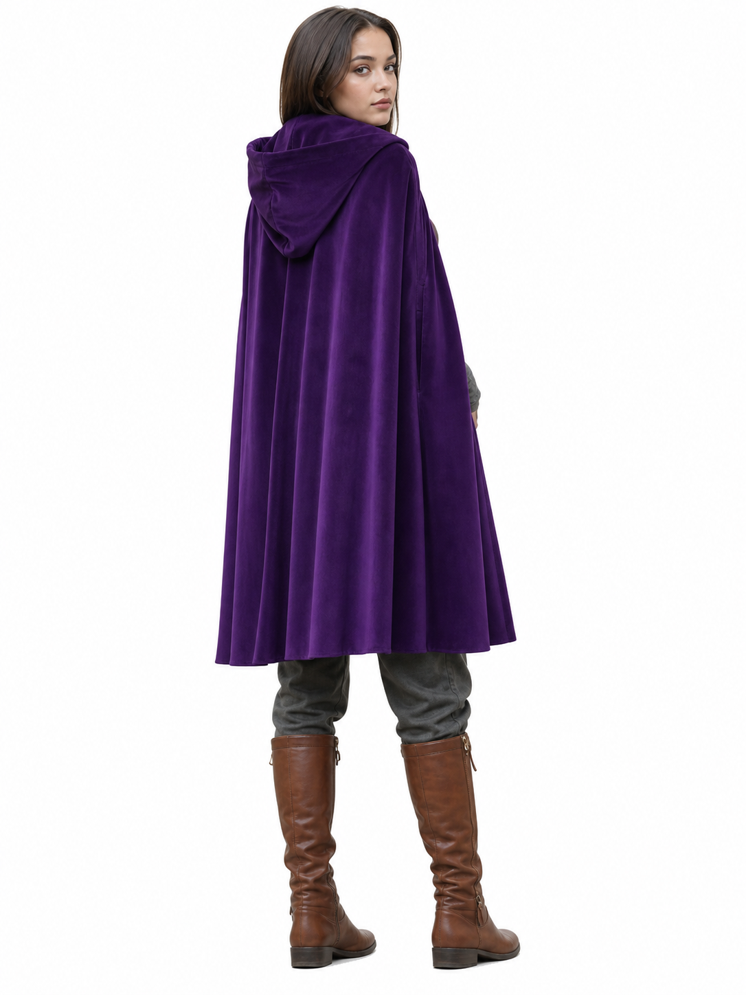 Purple Costume Cloak with Hood