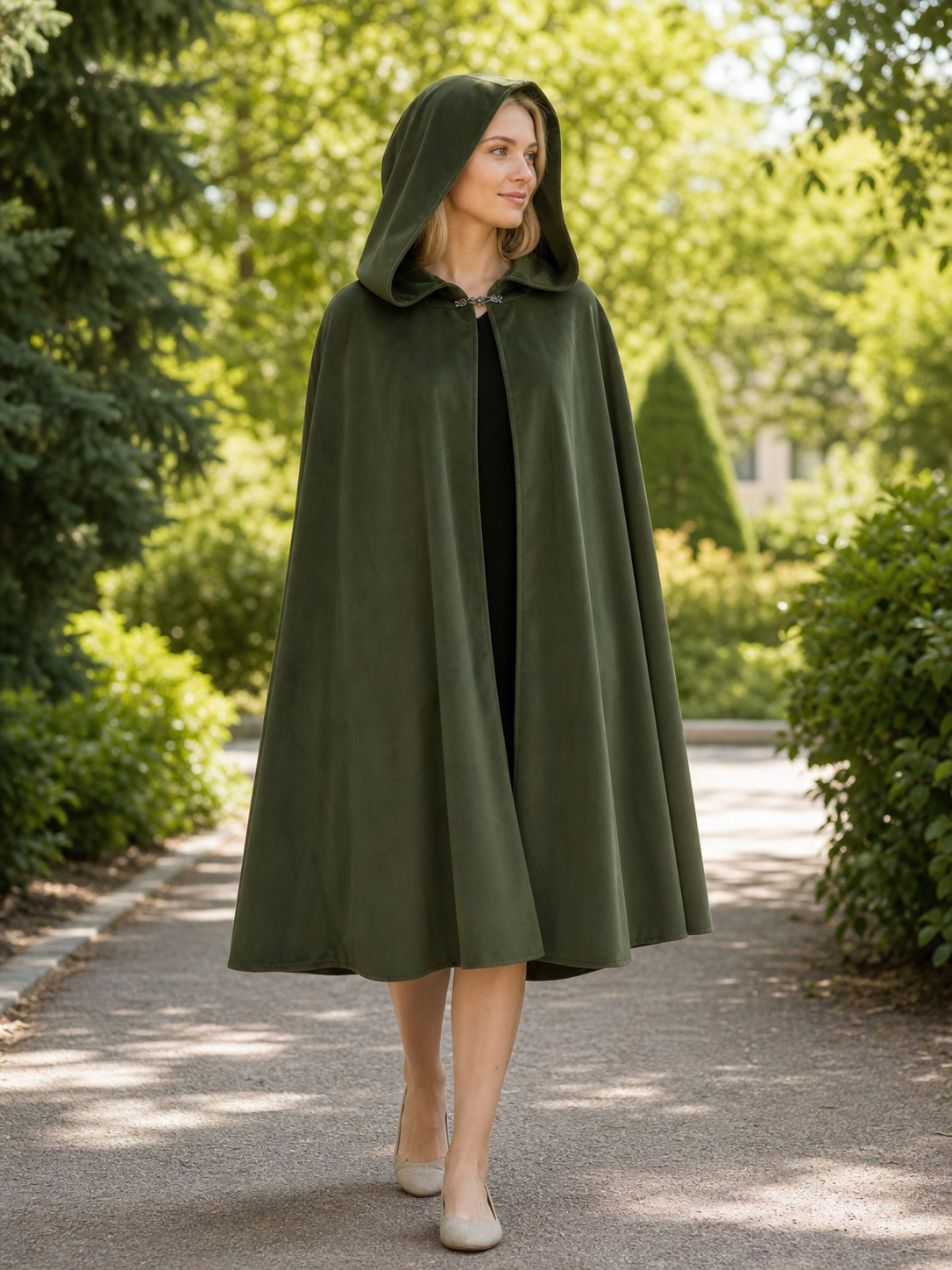 Green Hooded Carnival Cloak, Theatrical