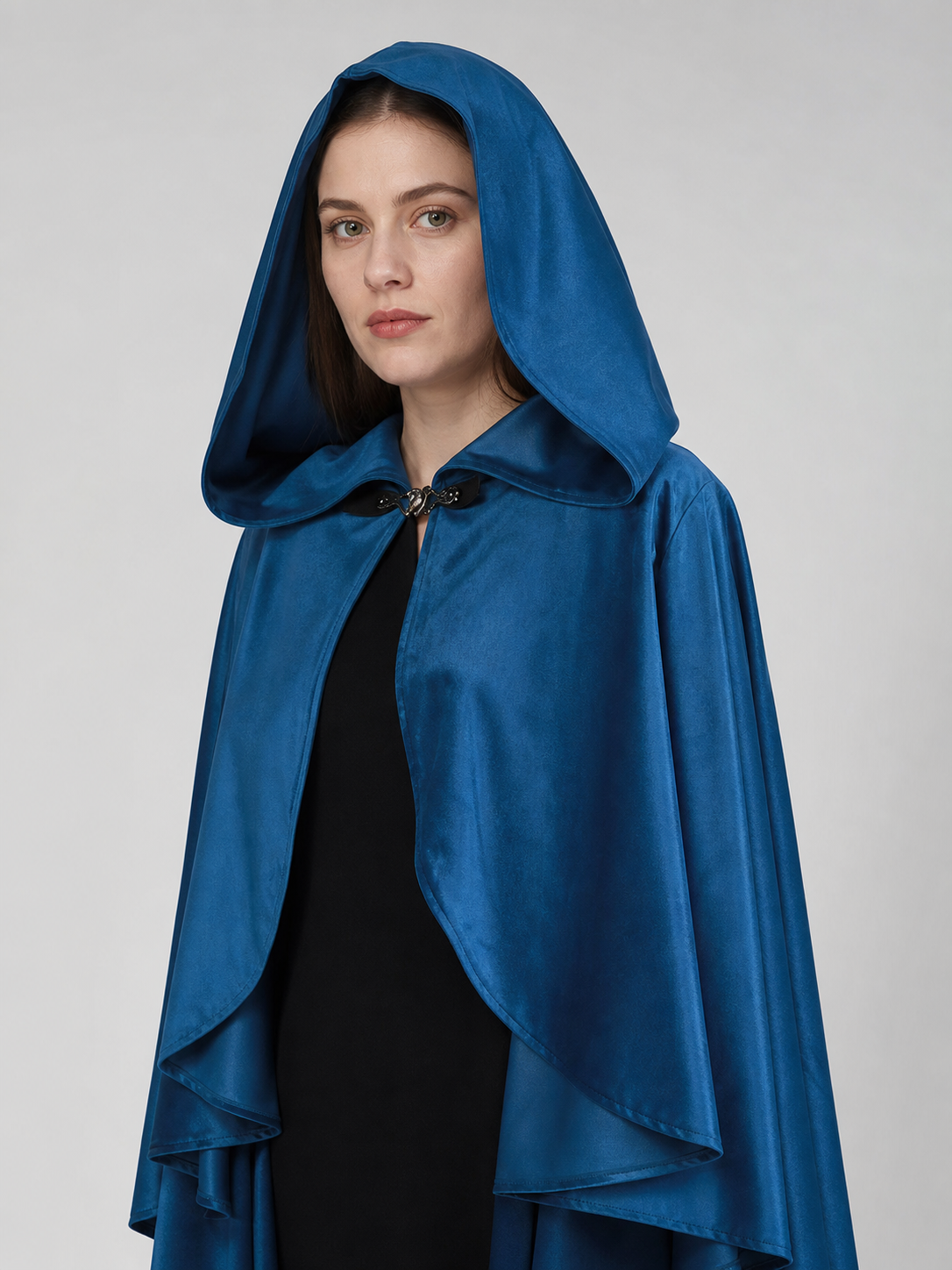 Blue Carnival Hooded Cape for Stage