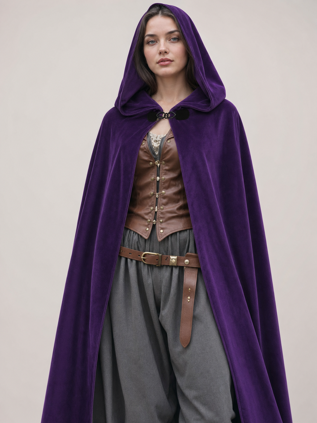 Purple Costume Cloak with Hood