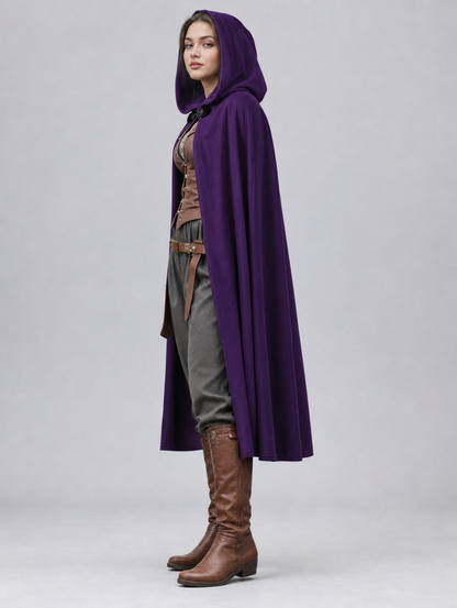 Purple Costume Cloak with Hood