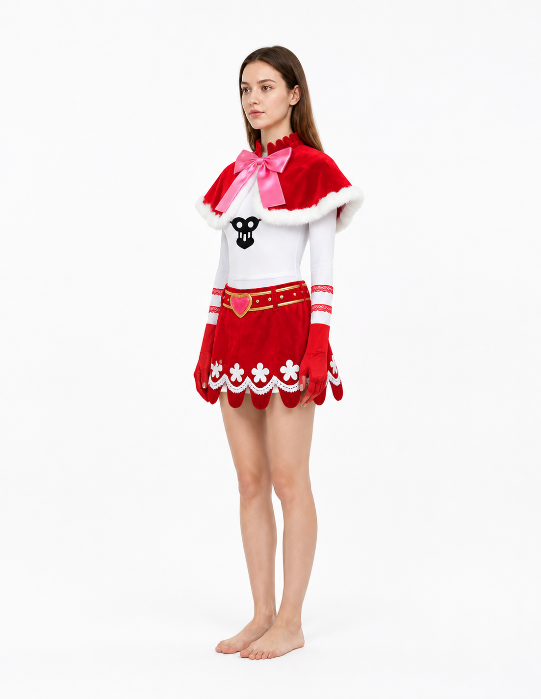 Perona One Piece Cosplay Costume with Cape side view