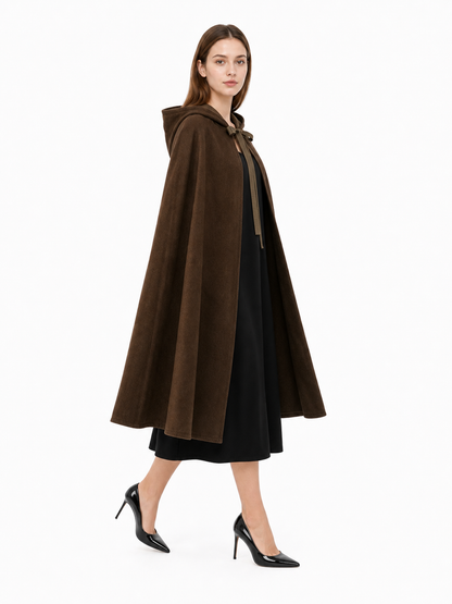 Brown carnival hood with tie
