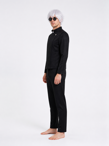 Satoru Gojo Cosplay Costume with Wig and Glasses, S-XXXL side view