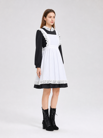 Vintage-Style Maid Costume with Apron