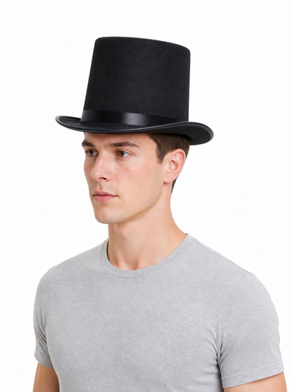 Costume fedora hat with a wide brim