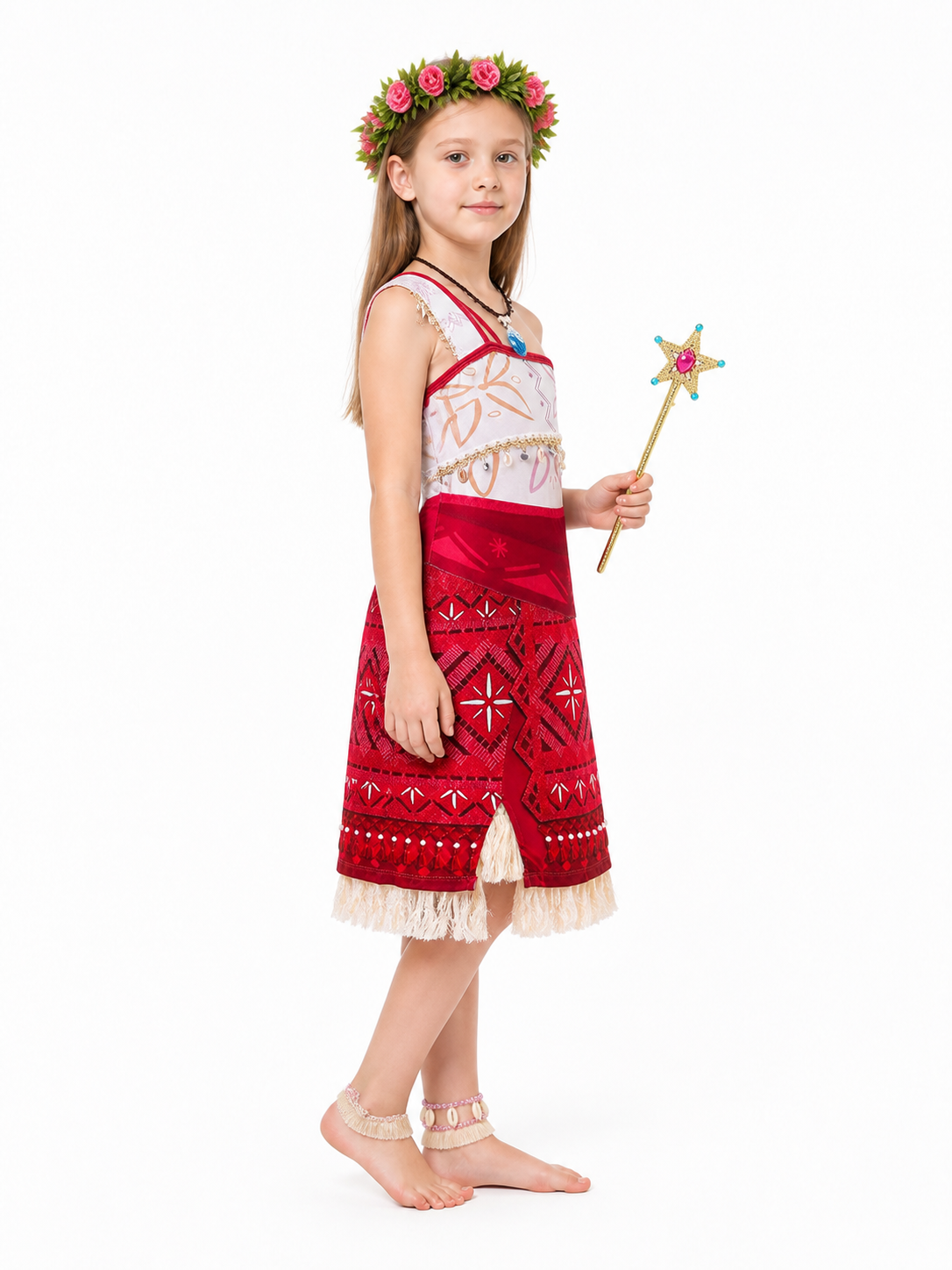 Moana Costume with Dress and Accessories side view