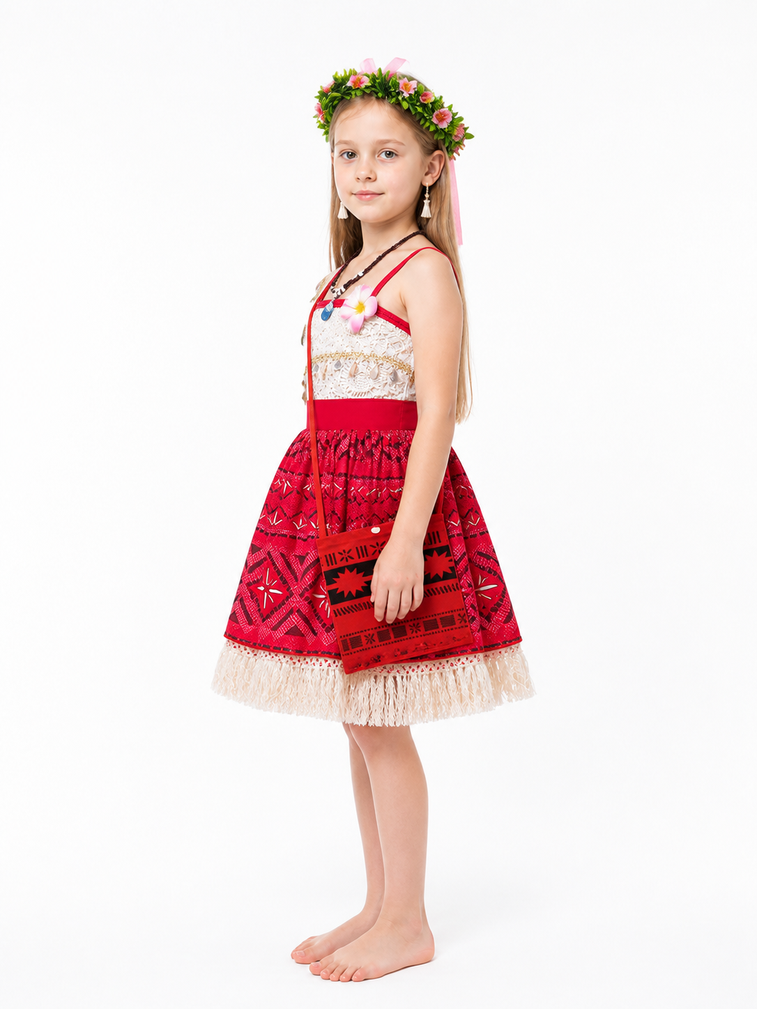 Halloween Carnival Dress with Ethnic Pattern side view