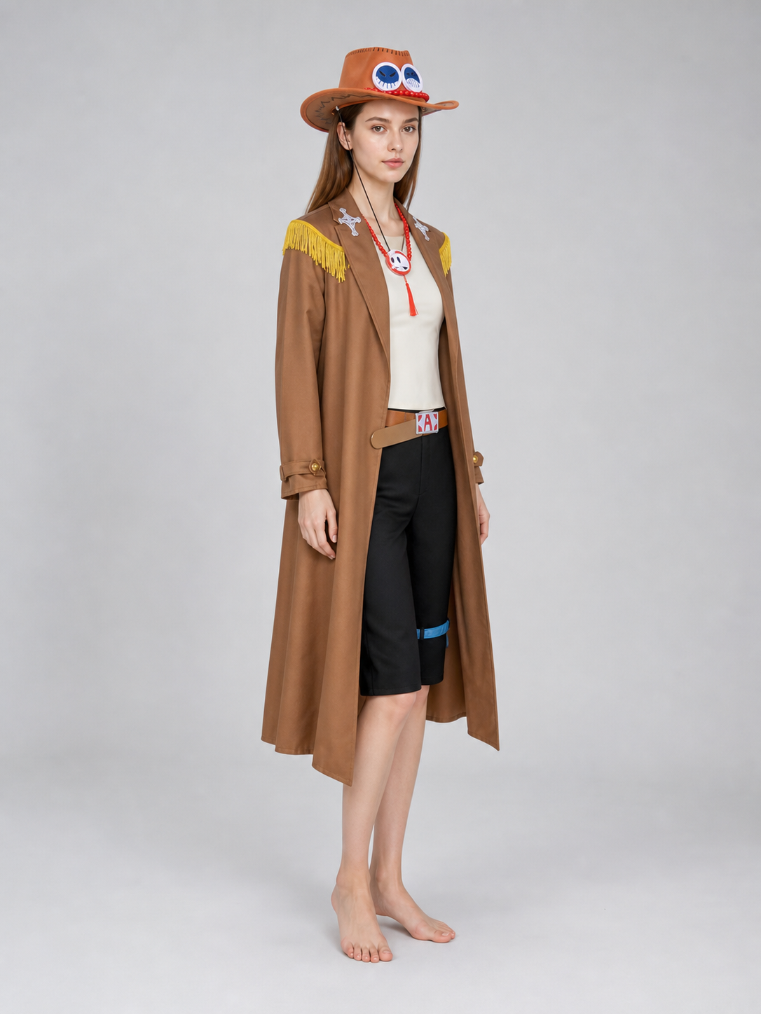 Ace One Piece Cosplay Costume with Coat and Accessories