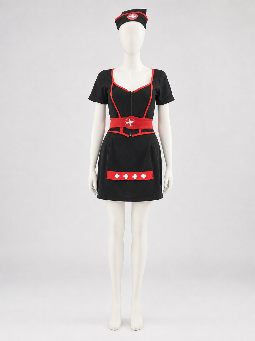 Medical Costume with Red Belt and White Crosses