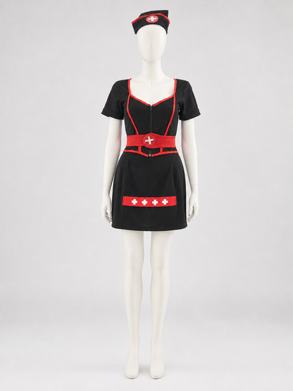 Medical Costume with Red Belt and White Crosses