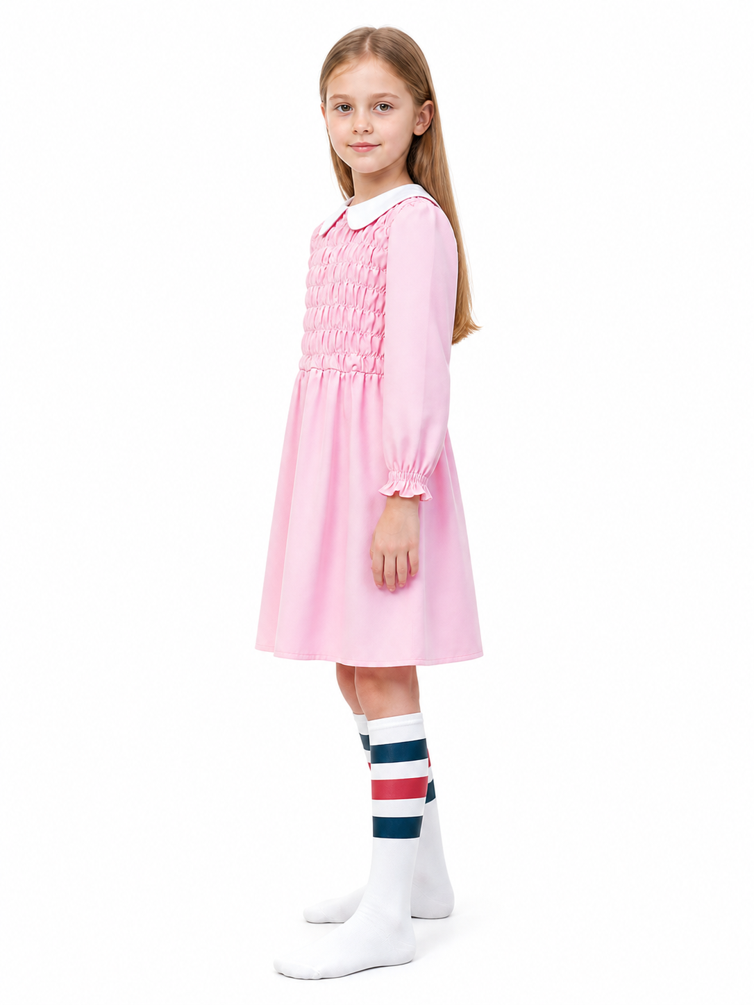 Eleven Halloween Dress, Pink, Long Sleeve side view
