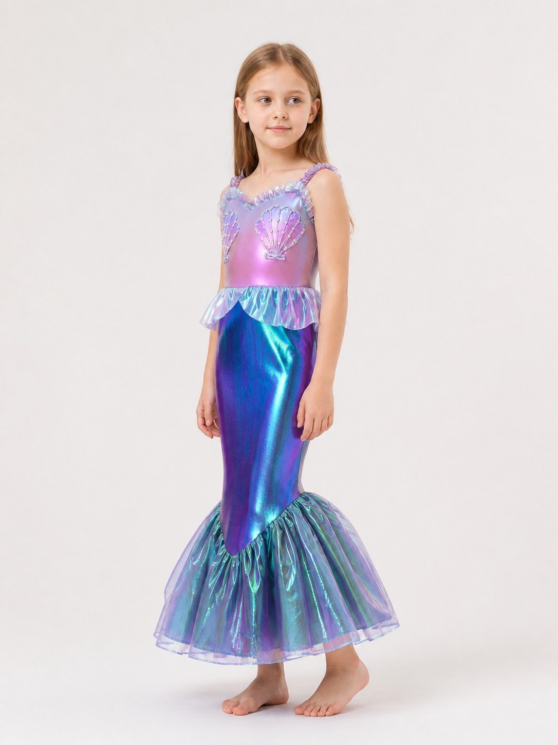 Light Purple Mermaid Silhouette Dress for Parties side view