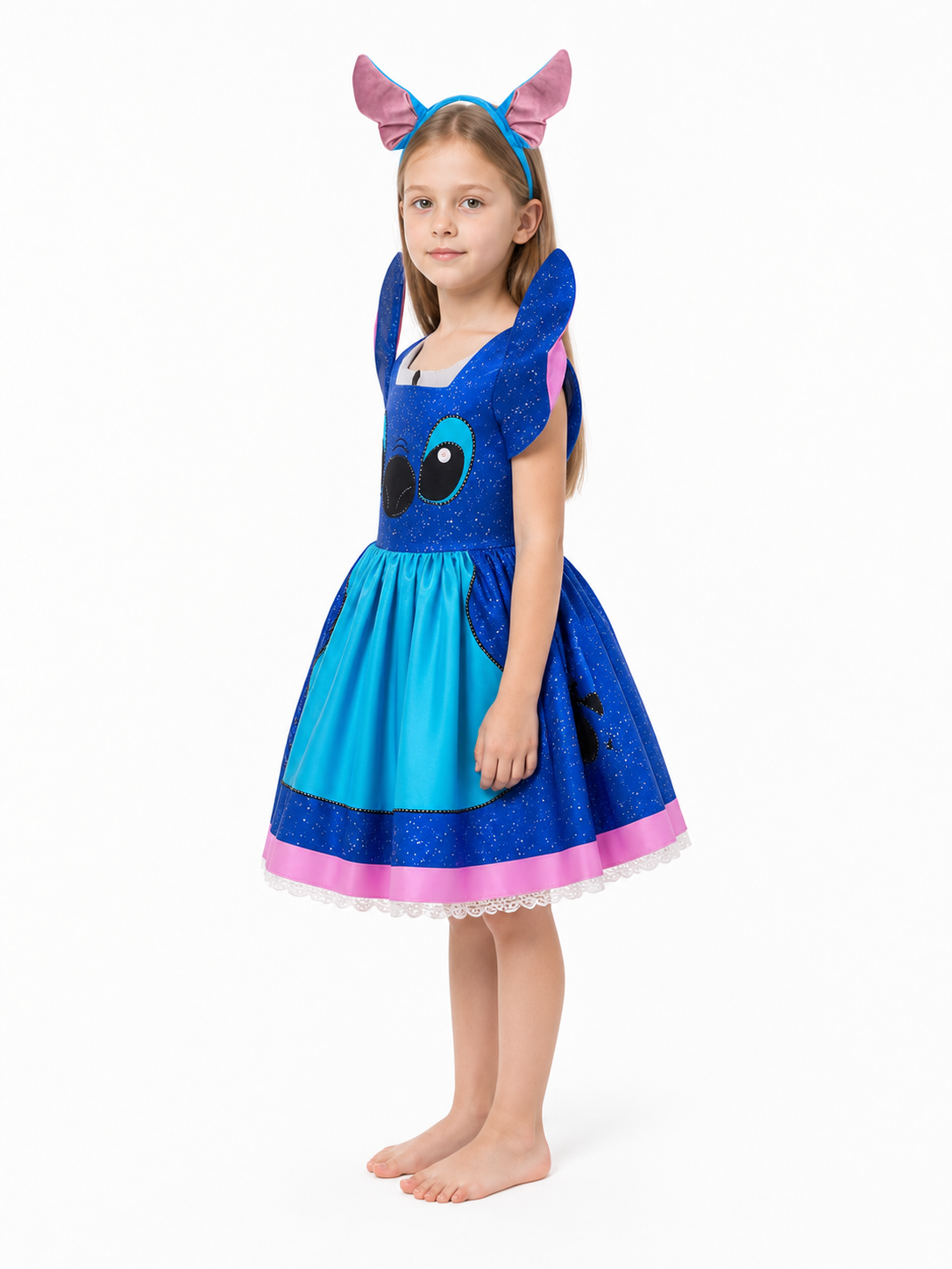 Stitch Halloween Carnival Dress with Headband side view