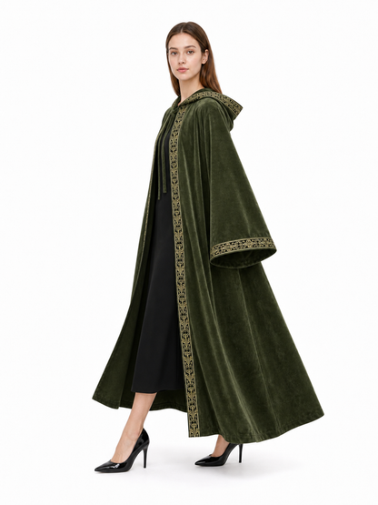 Green Hooded Costume Cloak for Cosplay