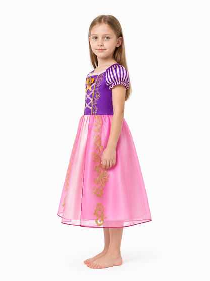 Princess Dress with a Corset and Full Skirt side view