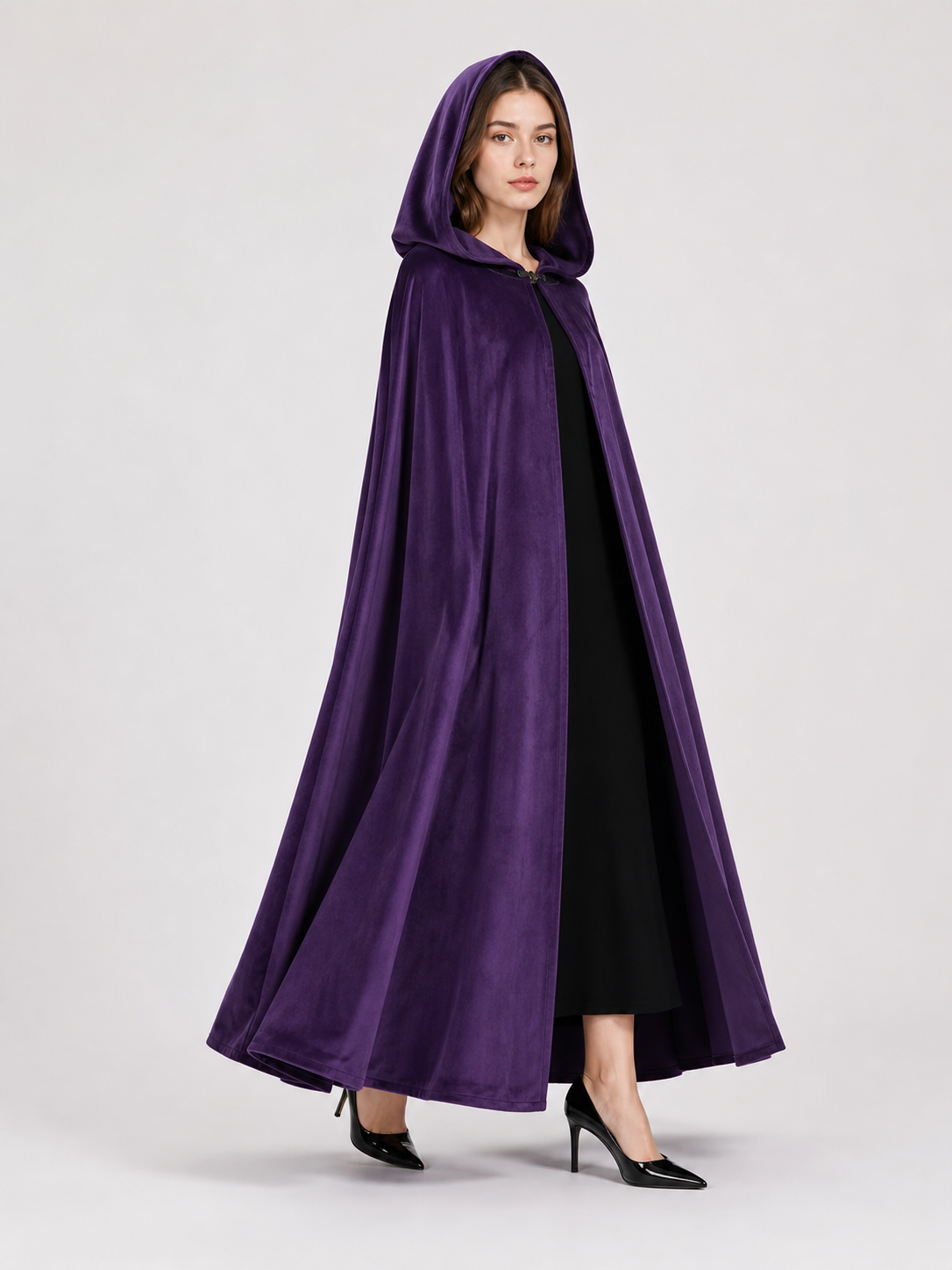 Purple Carnival Cloak with Hood