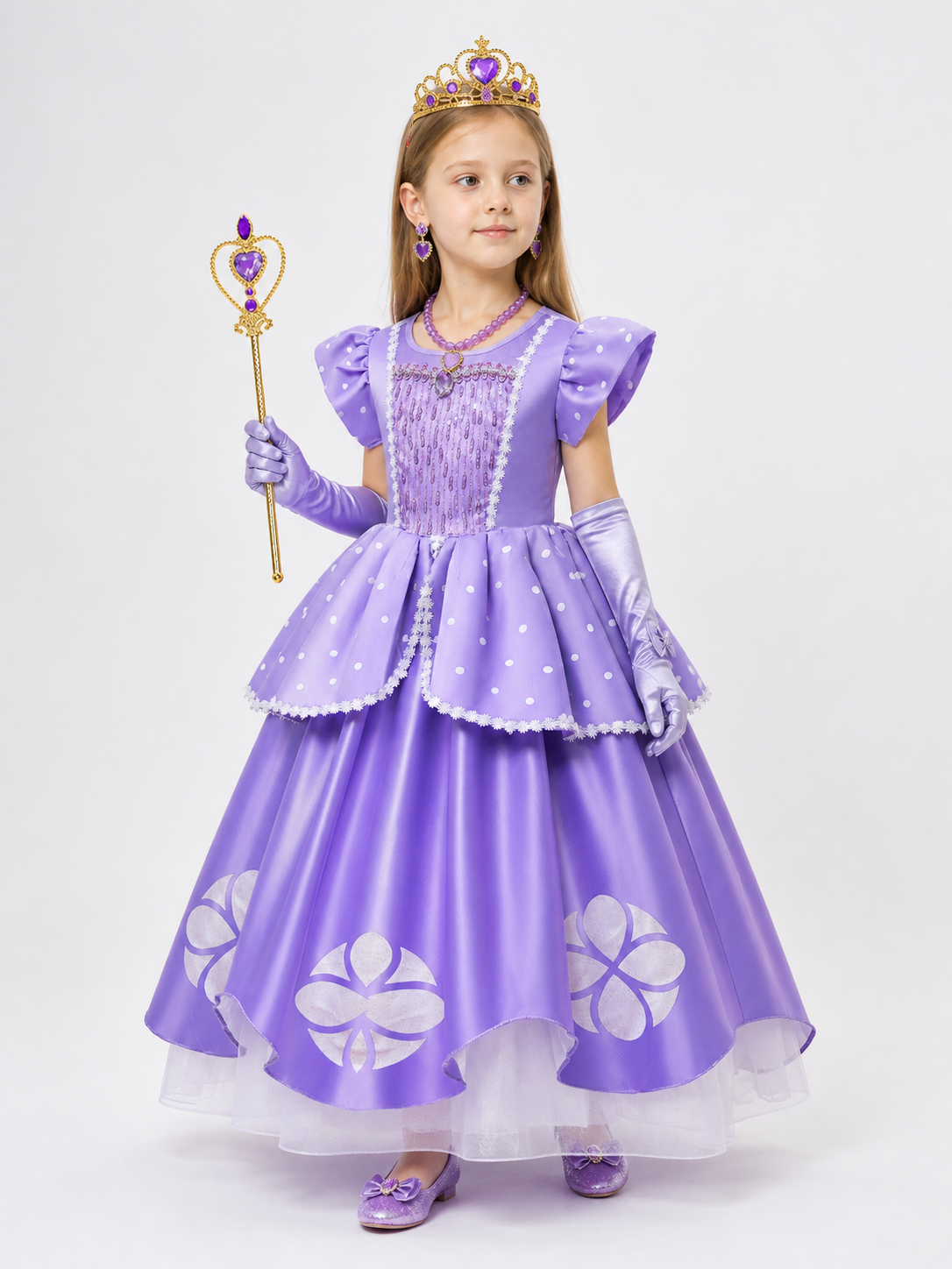 Princess Costume with Accessories for Halloween side view