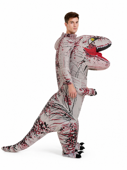 Dinosaur Costume with Open Mouth and Tail side view