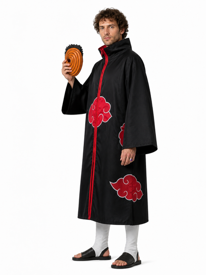 Akatsuki Cosplay Costume: Cloak, Mask, and Ring