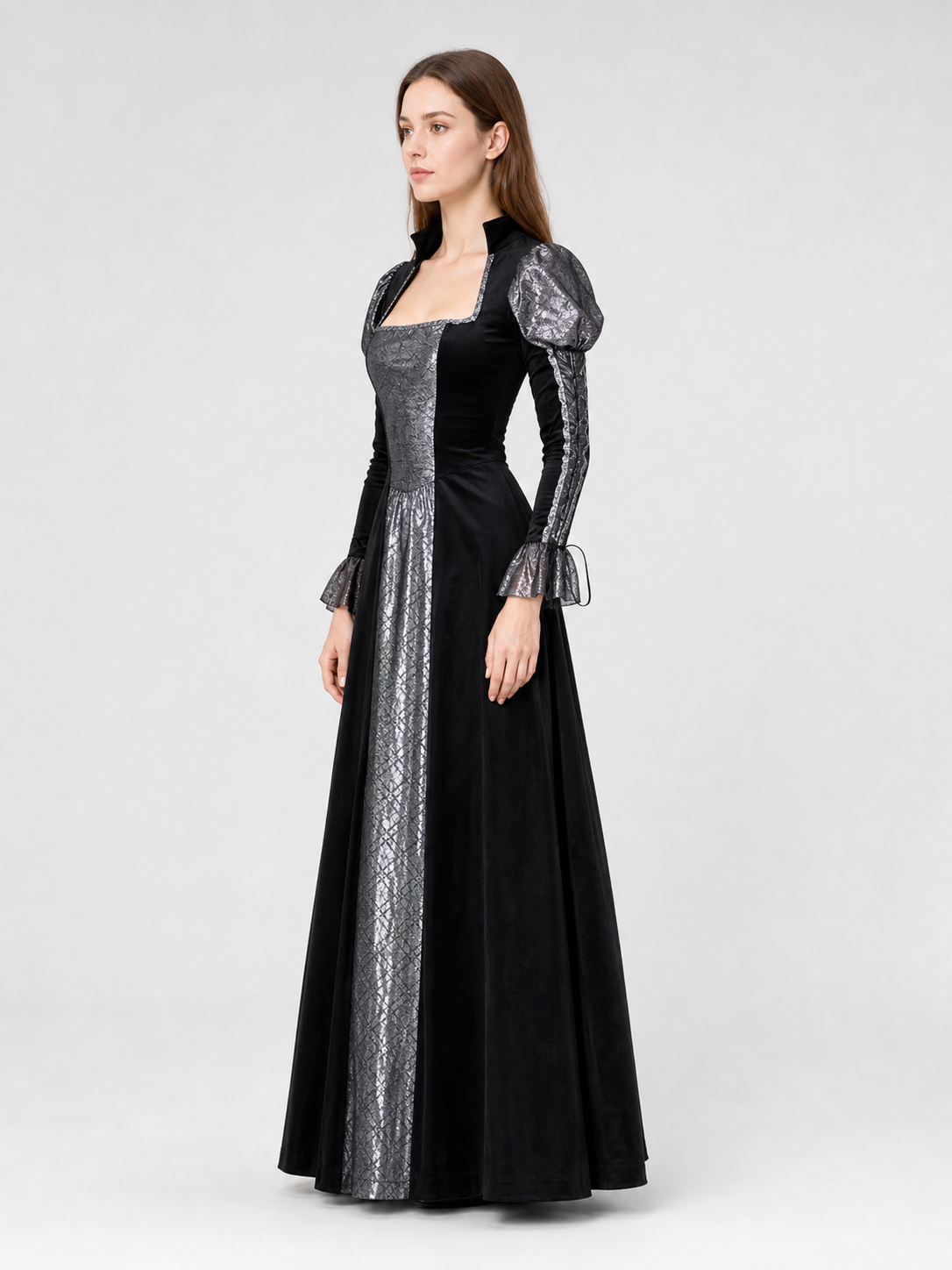 Gothic Long Dress for Halloween and Cosplay