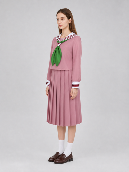 Cosplay Dress with Sailor Collar and Pleats