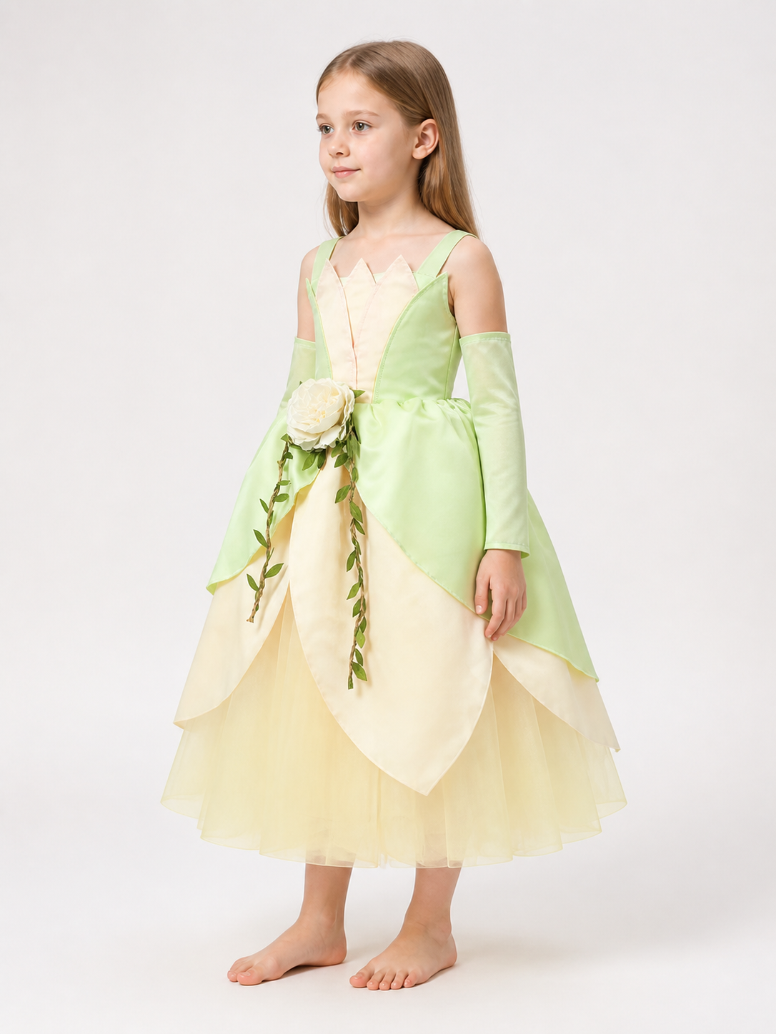 Mint Princess Costume Dress for Halloween and Cosplay side view