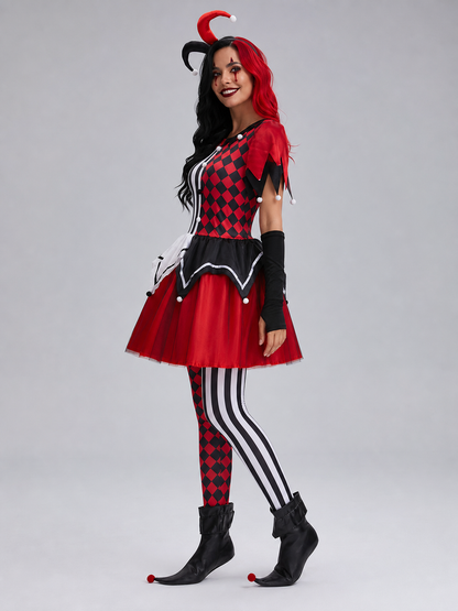Harlequin Jester Costume for Halloween and the Stage