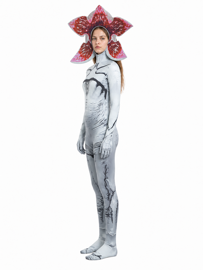 Halloween Monster Jumpsuit with Flower Head side view