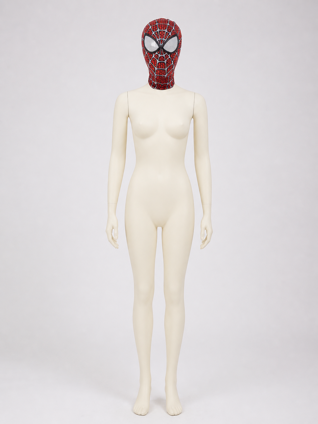 Red-and-Black Full-Face Cosplay Mask side view