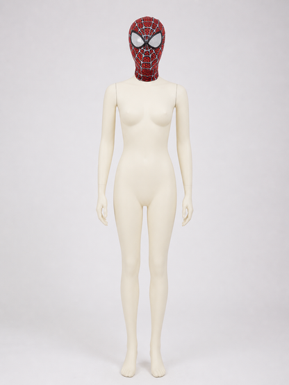 Red-and-Black Full-Face Cosplay Mask side view