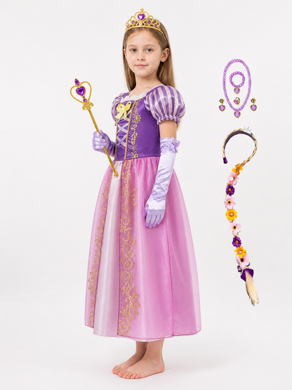 Rapunzel Children's Carnival Costume with Accessories side view