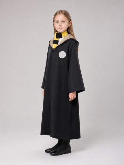 Halloween Wizard Costume with Robe and Hat side view 2