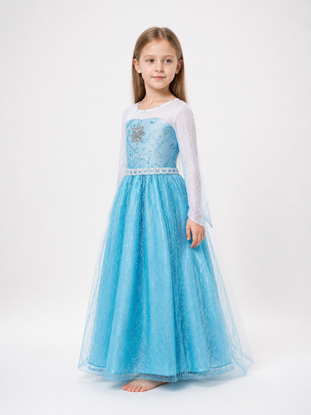 Blue Costume Dress for Halloween and Cosplay side view