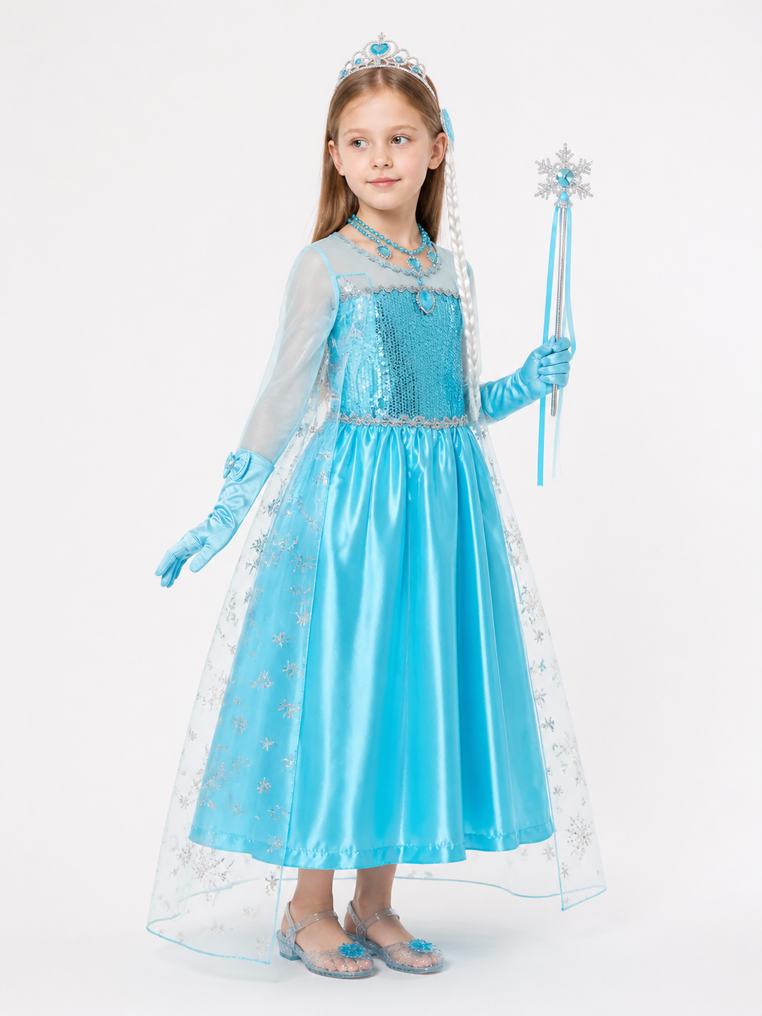 Snow Queen Costume for Halloween and Cosplay side view